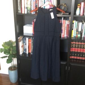 Loft Embroidered Midi Dress